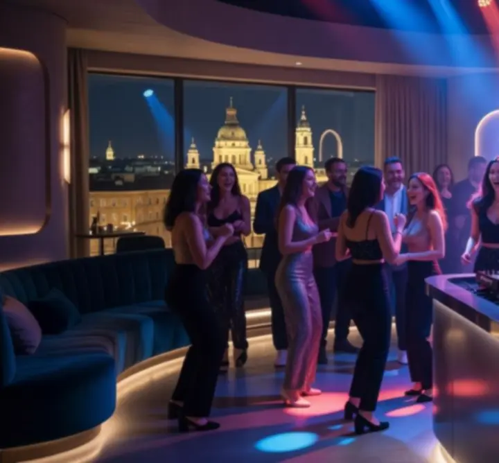 DJ szett és éjszakai party fényei